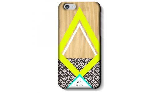 So Seven WOOD ART - Achterzijde behuizing voor mobiele telefoon - zwart, wit, blauw, geel, bruin - voor Apple iPhone 6