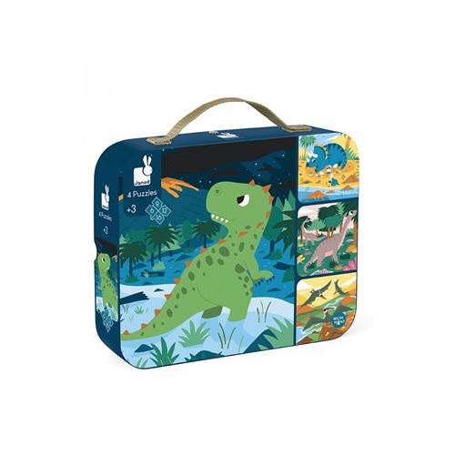 4 puzzles evolutifs Dinosaures