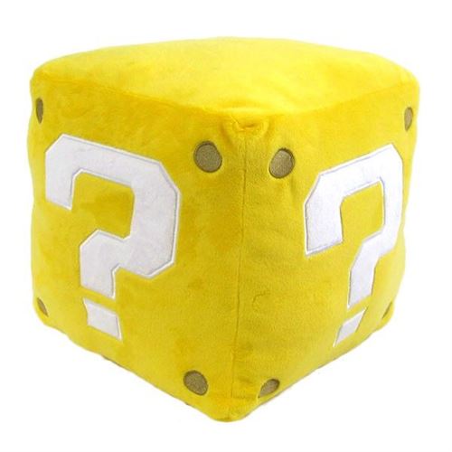 Peluche - Nintendo - Tirelire Cube jaune - 25 cm