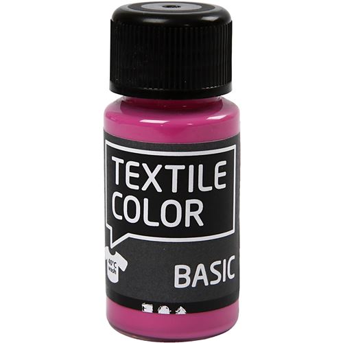 Creotime peinture textile Basic50 ml rose