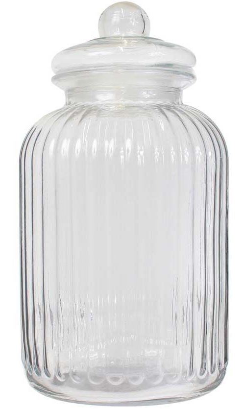 The Home Deco Factory - Bonbonnière en verre vintage XXL
