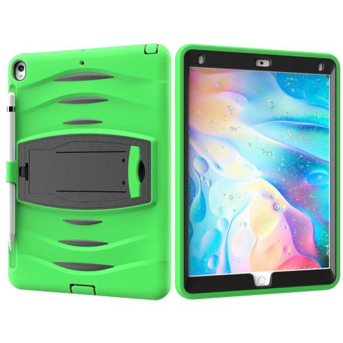 GENERIQUE - Coque Tablette - Apple iPad Pro 10.5 2017 / Air 10.5 2019 - Vert - Support Intégré - Image 2