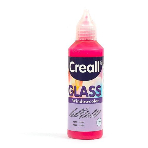 Peinture repositionnable pour vitres Creall Glass 80 ml - rose fluo - Creall
