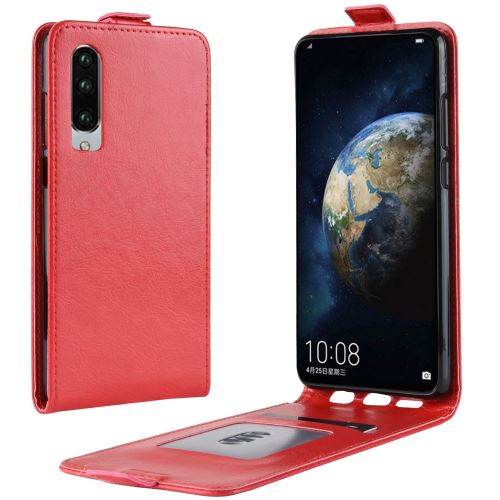 Etui en PU retournement vertical rouge pour votre Huawei P30