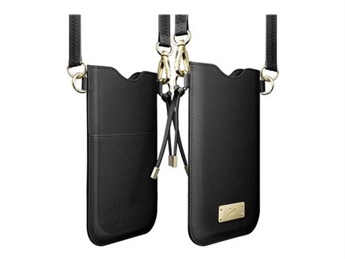 Laut PRESTIGE Necklace - Etui voor mobiele telefoon - Saffiano leer - zwart - 6.5 - voor Apple iPhone 11 Pro