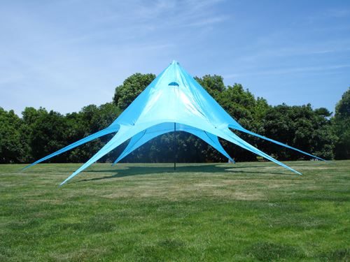 Tente XL forme étoile 14m , Bleu