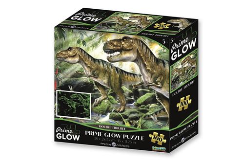 Prime 3D Puzzle 3D Dino World Glow en carton 100 pièces