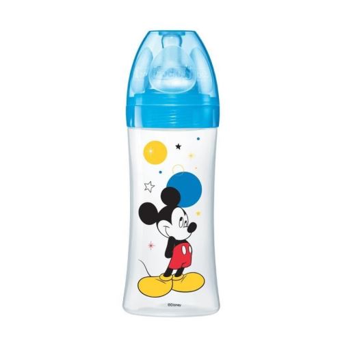 MICKEY Dodie Biberon Initiation+ 330 ml Bleu - A partir de 6 mois - Disney Baby