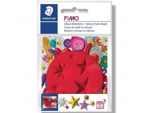 Moule en silicone ø 7 cm. fimo staedtler thème? étoiles (6 motifs) 8725 20