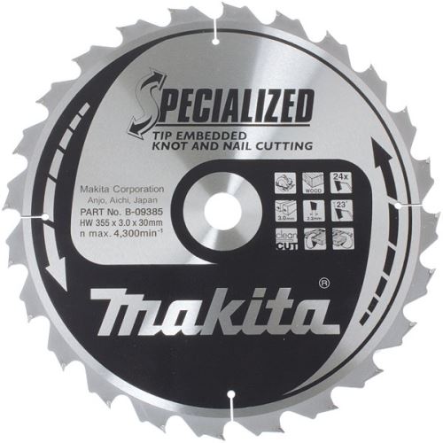 Makita Lame Carbure pour Bois Ø 235 Makita-B-09379