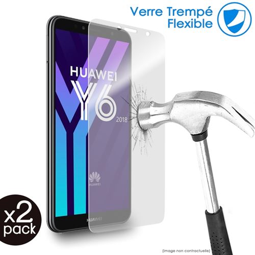 Protection d'écran en Verre Nano Fléxible Incassable Dureté 9H, Ultra fin 0,2mm et 100% transparent ultra Résistant pour Smartphone Honor 7X [Pack x2]