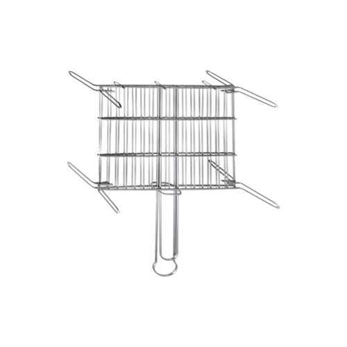 Grille double pour barbecue - Zinc - 25x25 cm - 76841