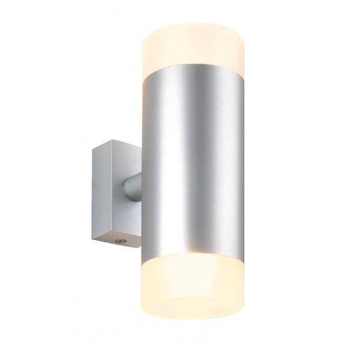 ASTINA UP DOWN applique, ronde, gris argent, 2x GU10, max. 50W, verre