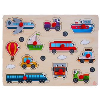 Engelhart puzzle véhicule junior 22,5 x 30 cm bois 12 pièces - 1