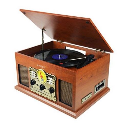 Tourne-disques Sunstech PXRC5CD WD Bois
