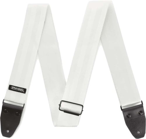 Dunlop DST7001WH - Sangle guitare Deluxe Seatbelt - Blanche