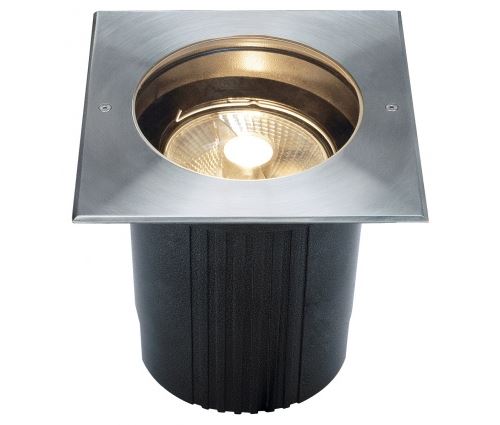 Dasar 215 es111 encastré de sol, carré, inox 316, max. 75w, ip67