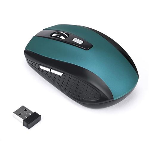 Souris de jeu sans fil Récepteur USB de jeu 2.4 GHz Pro Gamer pour ordinateur de bureau PC - Bleu
