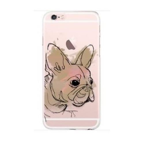 Coque souple transparente chien pour iPhone 6/6S