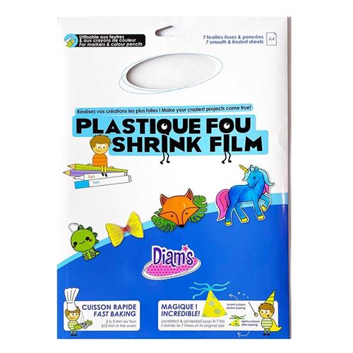 Feuille shrink plastic A4 - 10 pcs - Plastique fou transparent