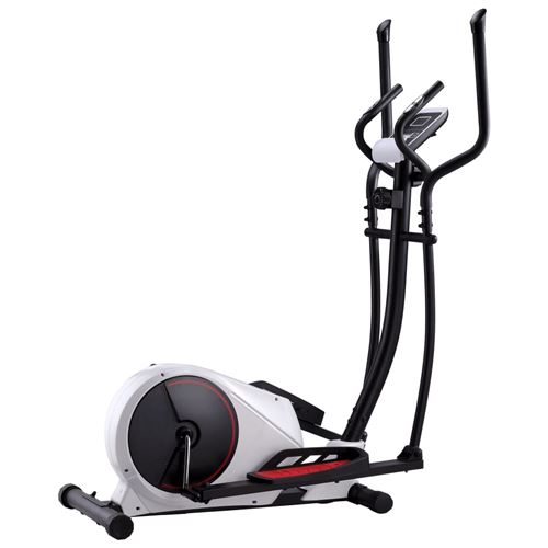 Vélo elliptique vidaXL - Volant d'inertie 20 Kg - Pulsomètre - Noir et Blanc