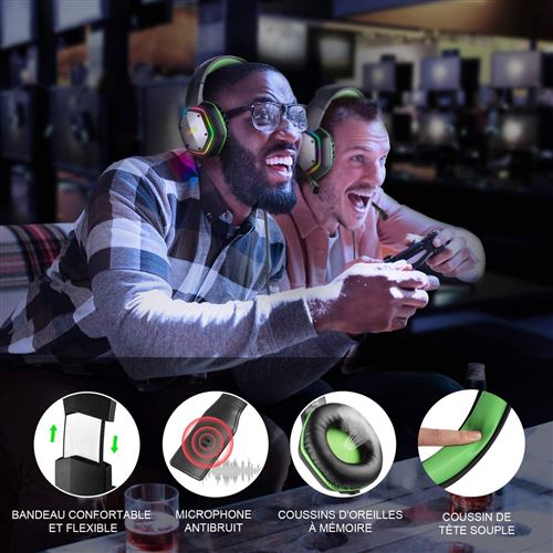 Casque Réducteur de Bruit Gaming avec Micro Playstation
