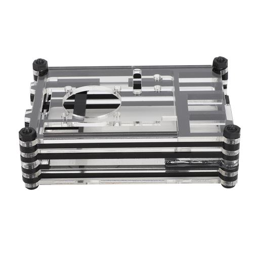 Boîtier extérieur avec ventilateur de refroidissement DC 5V pour carte mère Raspberry Pi 4B