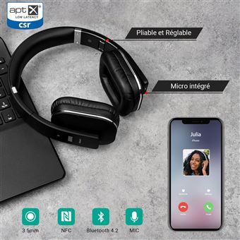 August EP650 Écouteurs avec micro circum-aural Bluetooth