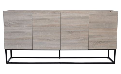 Buffet 4 Portes Logam Chêne clair