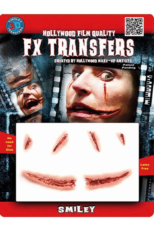 Coupures Et Sourire Sanglant Joker Transfert 3d Moyen Modèle Tinsley™ - Chair