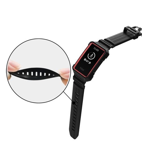 Bracelet en silicone style d'armure rouge pour votre Fitbit Charge 3