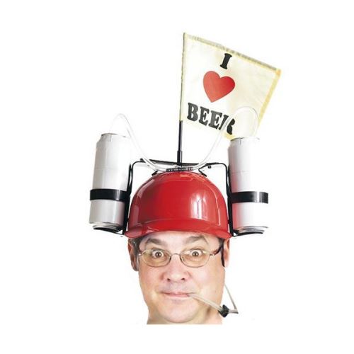 Casque support canettes de bières I love beer Couleur - Rouge