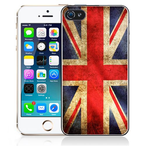 Coque pour iPhone 5C drapeau uk vintage