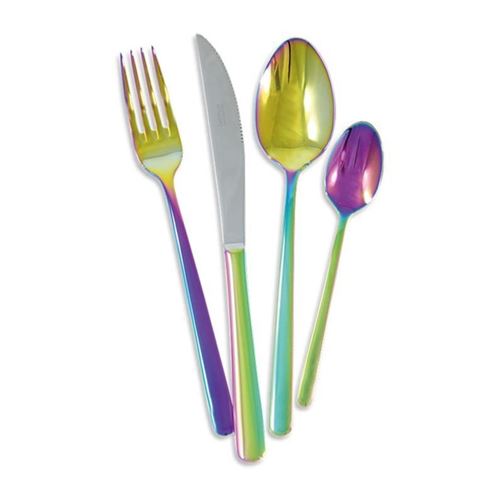 LEBRUN - 50144800 - Ménagere 48 pieces Rainbow 4mm Couteau Table