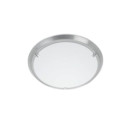 Brilliant 90288/11 Livorno Plafonnier LED E27 60 W titane, blanc
