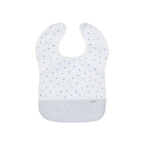 Bavoir Carré Pvc Stela Bleu 28X36 Cm