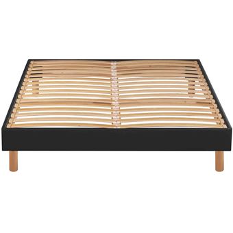 Sommier en kit gris anthracite à lattes Merinos 140x190
