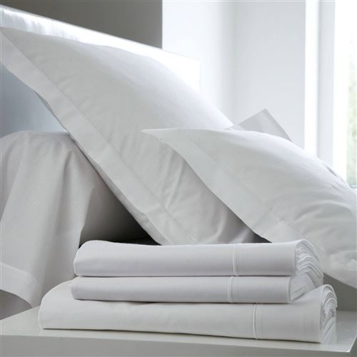 Drap housse Coton BLANC DES VOSGES - Blanc - 140 x 190 cm