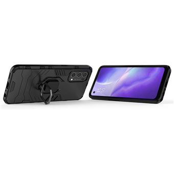 Coque pour Oppo Find X3 Lite, étui Téléphone Antichoc avec Anneau de Support, Bumper Mat