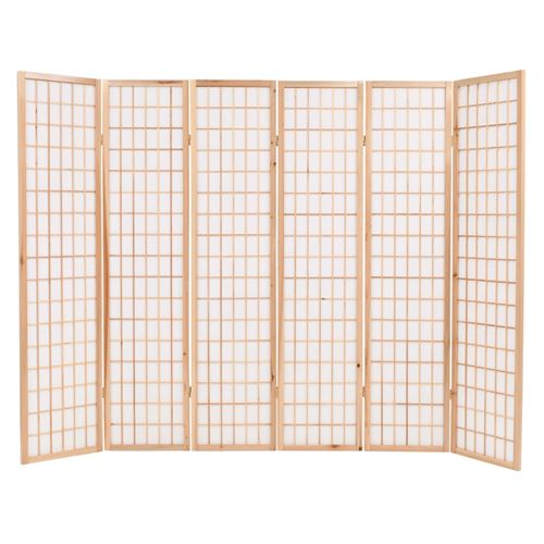 vidaXL Kamerscherm inklapbaar Japanse stijl 240x170 cm natuurlijk