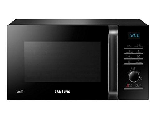 Samsung mg23h3125nk/EC – Four micro-ondes avec grill de 23 l, intérieur de céramique, Display et capteur d'humidité, 1200 W, couleur noir
