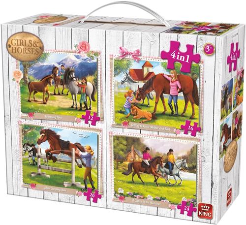 King scie sauteuse 4-en-1 Girls & Horses 12-16-20-24 pièces