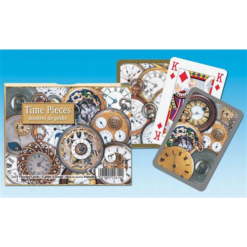 Jeu de cartes - Coffret de 2 x 55 cartes : L'heure