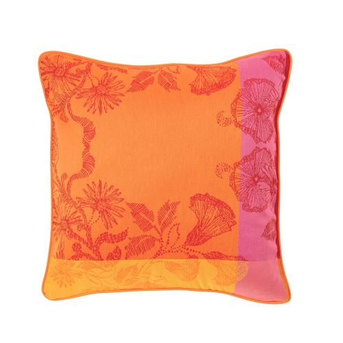 Housse De Coussin Mille Fiori Feuillage 40x40 Garnier-Thiebaut