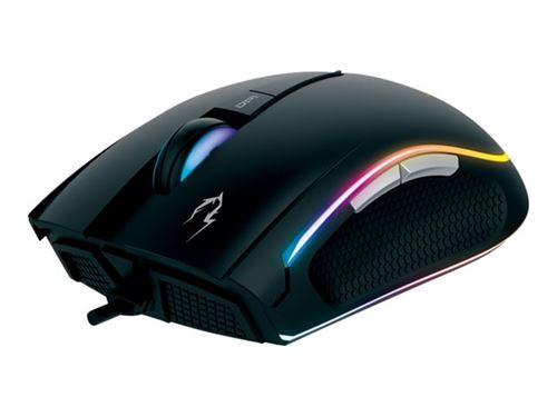 Gamdias gaming laser souris avec 6 touches intelligentes et double niveau multi-couleur avec streaming éclairage (zeus e1)