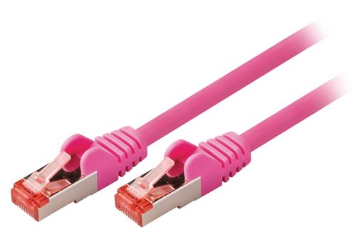 Valueline VLCP85221P025 Câble de réseau Cat6 S / ftp Rj45 (8/8) Mâle - Rj45 (8/8) Mâle 0,25 M Rose