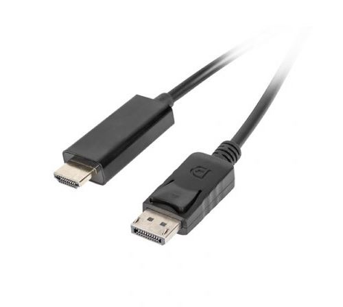 Lanberg env.-dphd 10cc-bk displayport 1.1 a 0010 (19 broches) mâle vers hdmi a (1.4) mâle câble 1 m noir