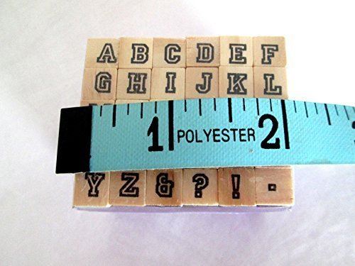 Ensemble de tampons en caoutchouc miniatures pour alphabets et marques de ponctuation