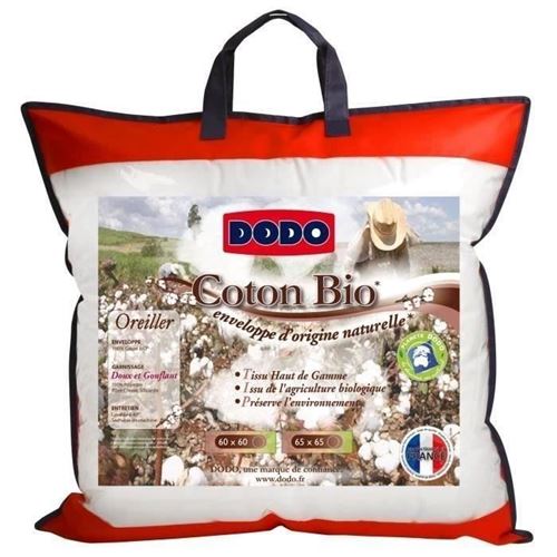 Dodo Oreiller Coton Bio - 60 X 60 Cm - Blanc