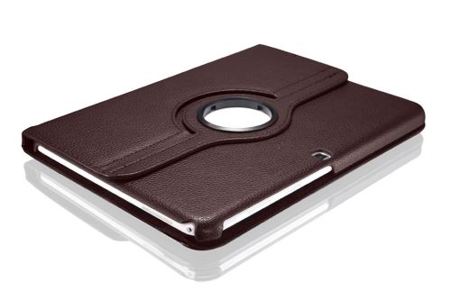 WISETONY® Etui PU cuir Coque Housse rotative 360°pour Samsung Galaxy Tab 4 T530/T531 10.1 - Brun